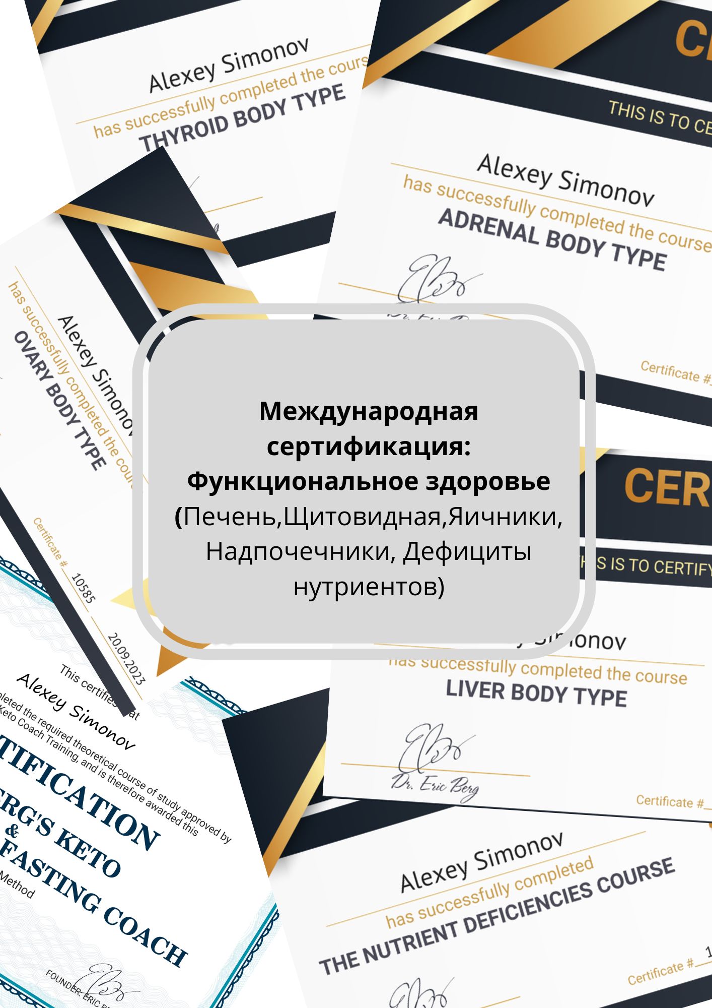 НОВА4 Портрет Международная сертификация по функциональному здоровью (A4)